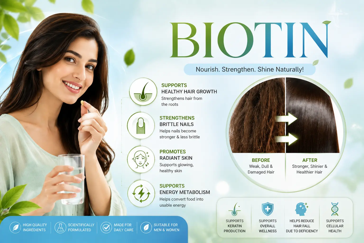 biotin supplements in Karachi for hair skin nails and beauty support