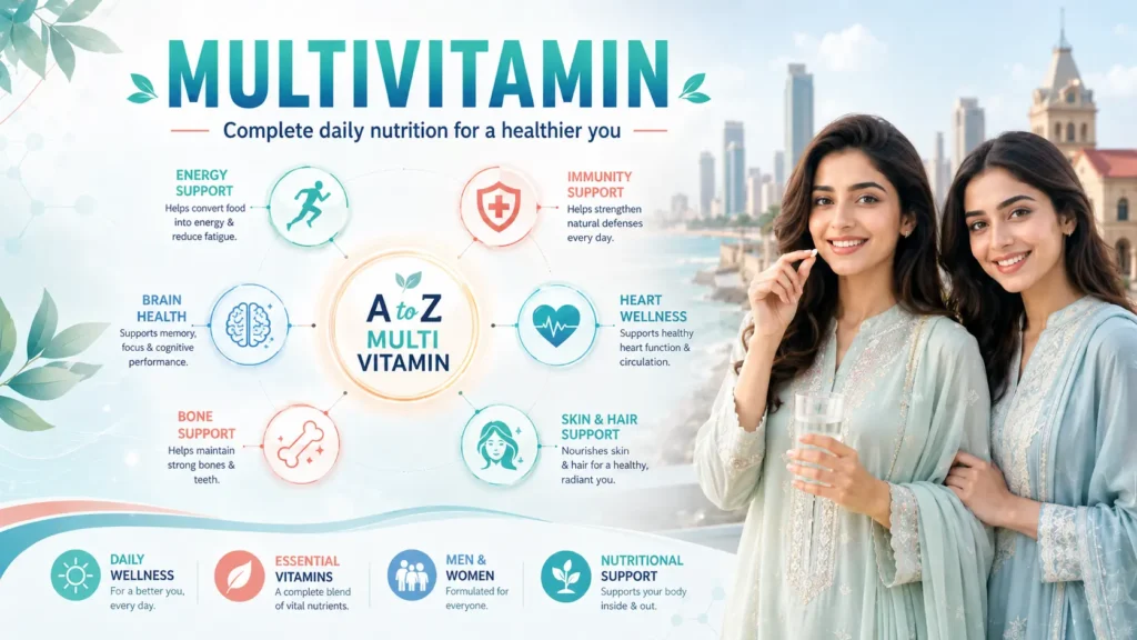multivitamin supplements in Karachi for energy immunity brain heart and daily wellness