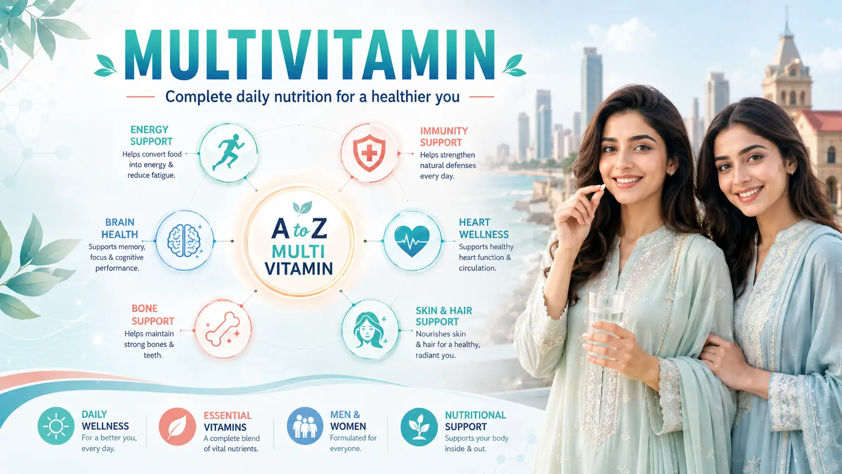 multivitamin supplements in Karachi for energy immunity brain heart and daily wellness