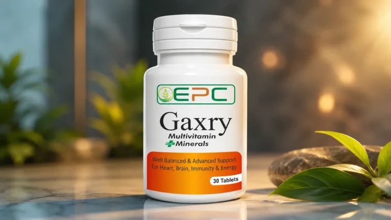Gaxry multivitamin and minerals supplement bottle for daily wellness support.