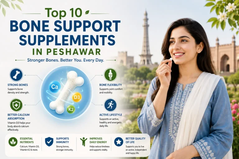 Woman taking a bone support supplement with calcium, vitamin D3 and vitamin K2 wellness illustrations